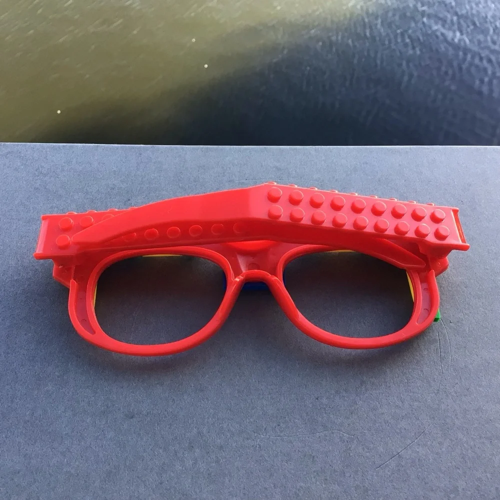 Lego Style Red Building Block Style Kids Toy Glasses